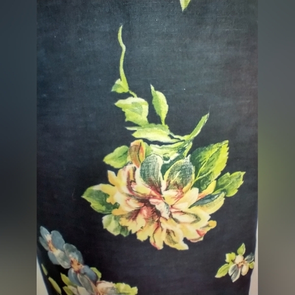 VINTAGE GEIGER FLORAL LINEN SKIRT - Picture 7 of 9